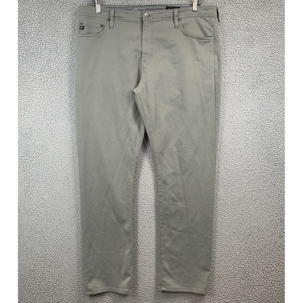 AG Adriano Goldschmied Everett Slim Straight Pants Mens Size 40x32 Light Green